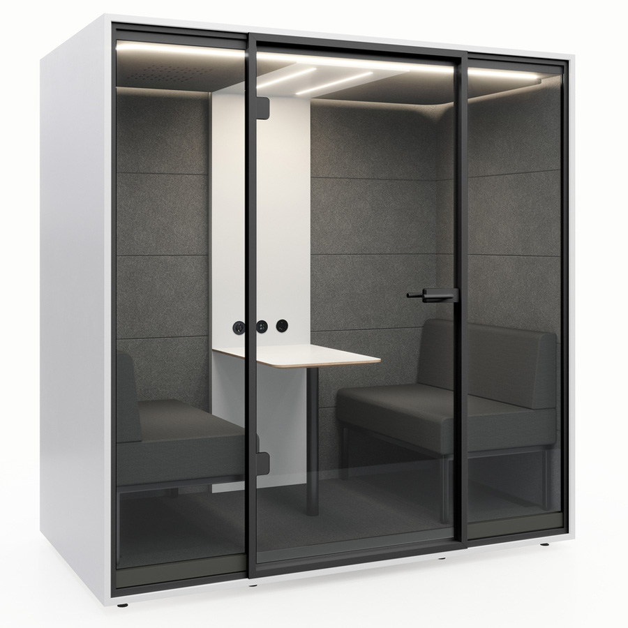RWH Meetingbox Chat | Akustikbox für 4 Personen | Weiß | Konfigurator