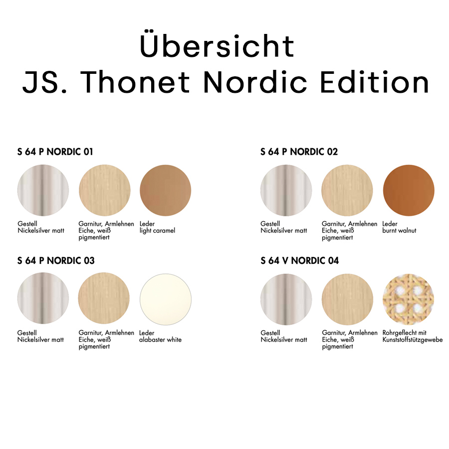Übersicht JS. THONET NORDIC EDITION