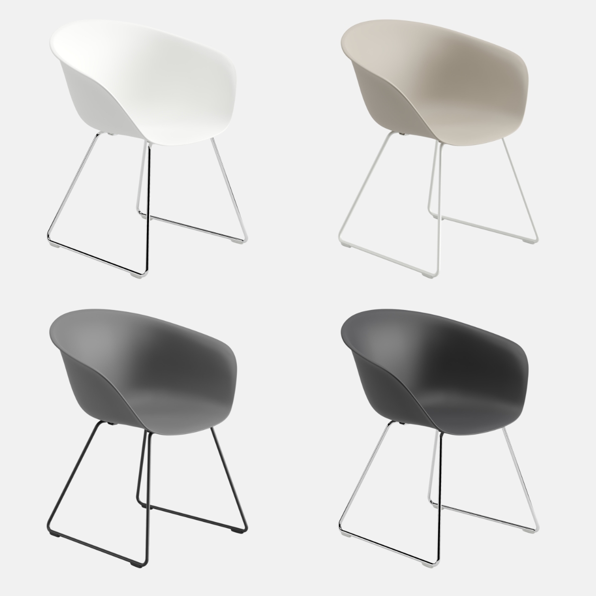 Arper DUNA 02 4201 Stuhl | Kufengestell | verschiedene Farben