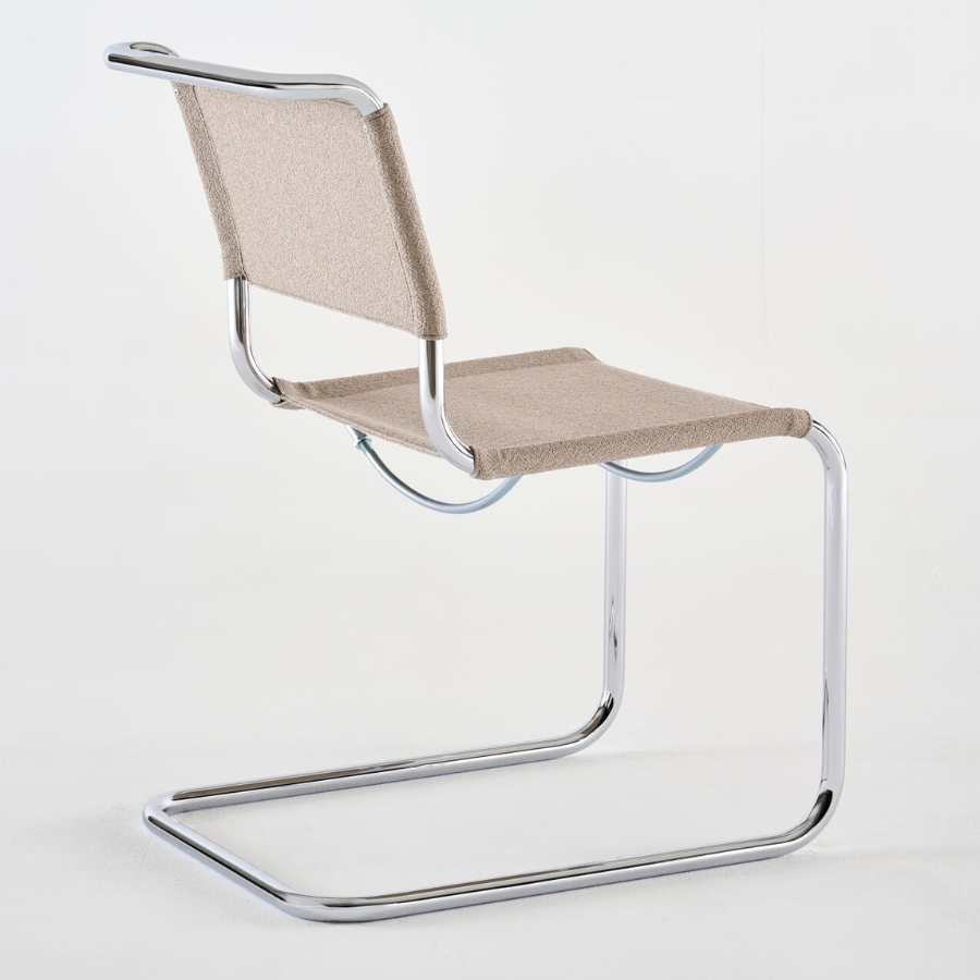 THONET Stahlrohr-Freischwinger S 33 V | Gestell chrom | Stoffgewebe | Konfigurator