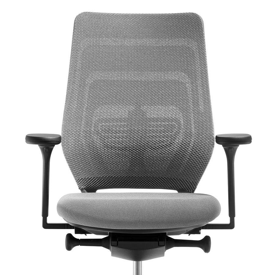 FM Asiento Bürodrehstuhl in Hellgrau Rückenlehne Komfort
