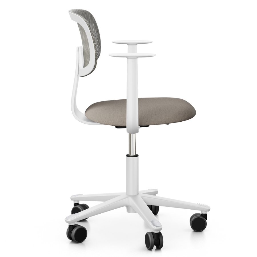 HAG Tion mesh 2340 | Bürostuhl weiß | Netzrücken | Stoff Select beige