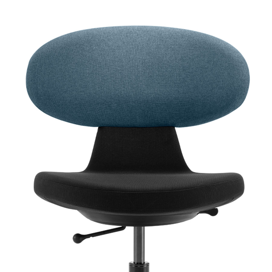 Girsberger SIMPLEX 3D Homeoffice Bürostuhl schwarz-blau - Nahaufnahme