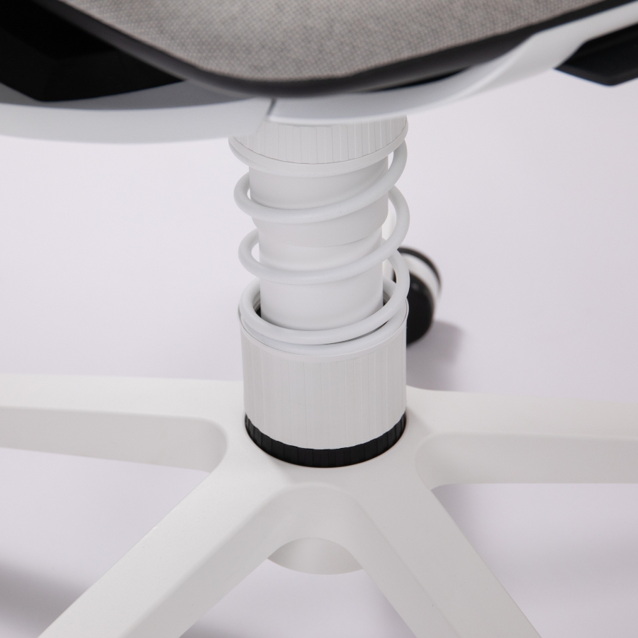 Aeris NEW 3Dee Bürostuhl | Stoff Cura schwarz | Standard-Feder | Gestell weiß