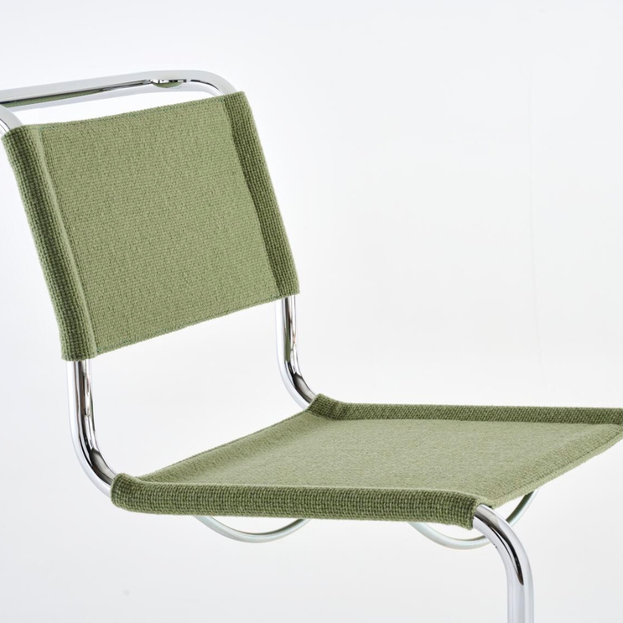 THONET Stahlrohr-Freischwinger S 33 V | Gestell chrom | Stoffgewebe | Konfigurator