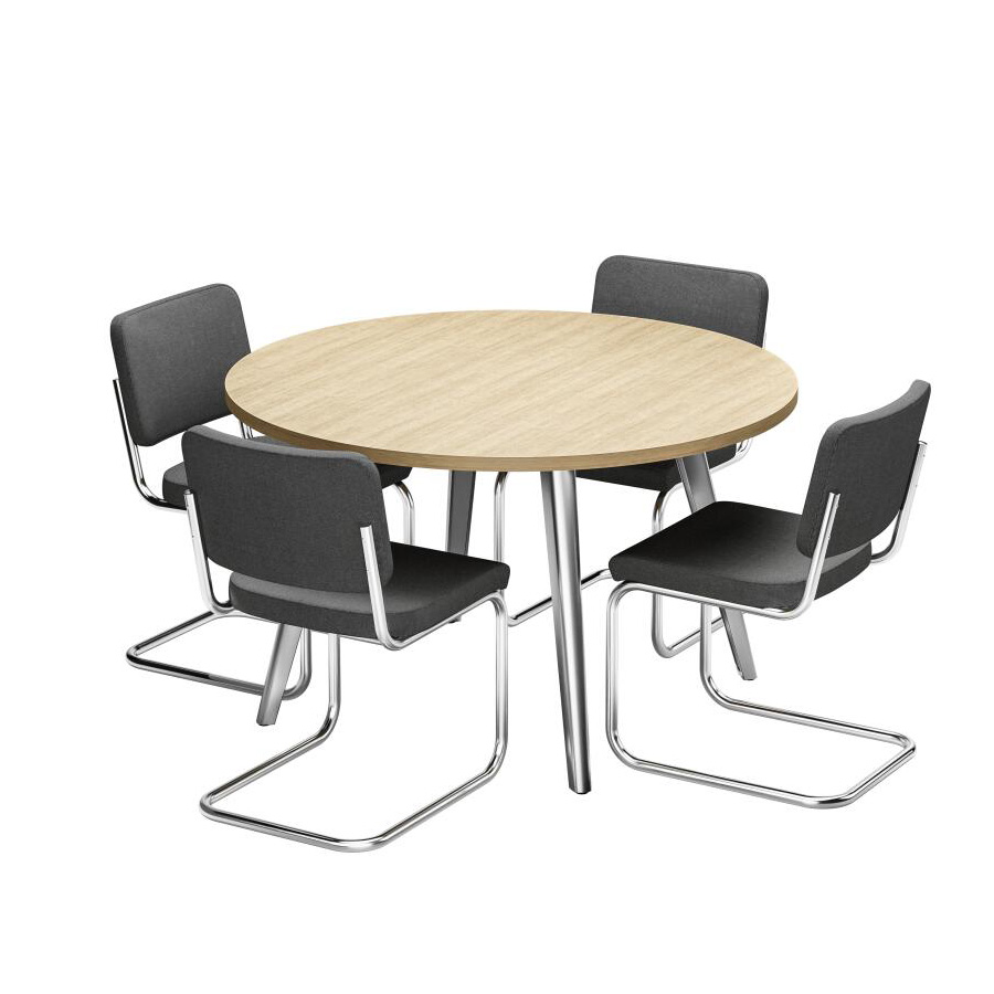 THONET 1545 Tisch | runde Platte | Tischplatte Eiche natur | Konfigurator