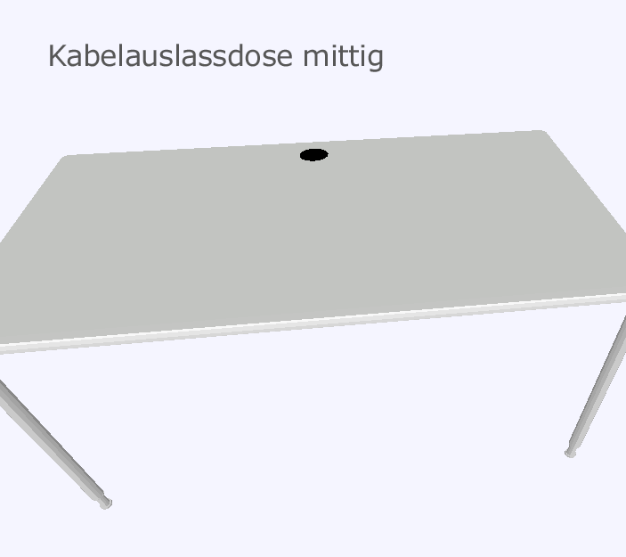 Bosse Kabelauslassdose mittig S-Desk