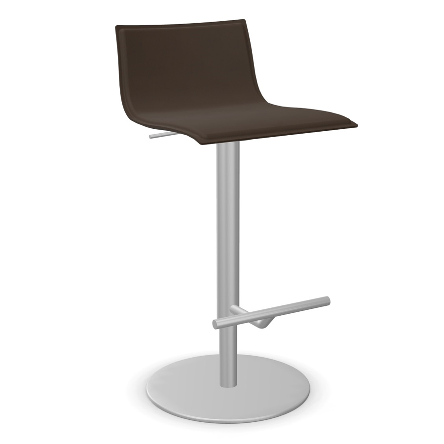 lapalma Thin Barhocker Leder dunkelbraun