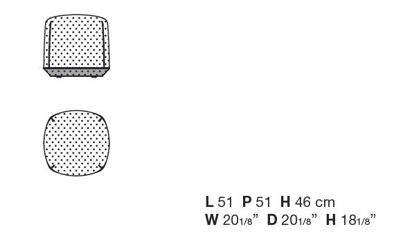 Kristalia BRIONI Outdoor Pouf | Klein | Konfigurator