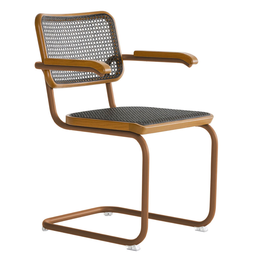 THONET S 64 V | Dark Melange Edition Herkner Konfigurator | Stahlrohr-Freischwinger