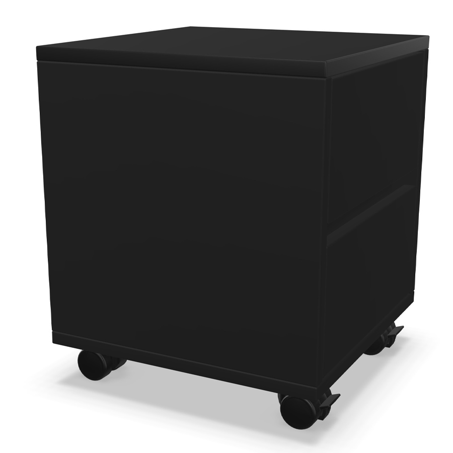Palmberg Rollcontainer/Sitzhocker FIFFI schwarz - seitlich