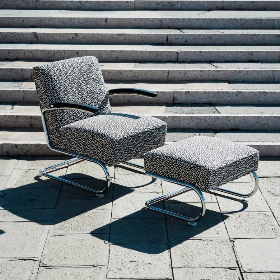 THONET S 411 H Freischwinger Hocker | Konfigurator