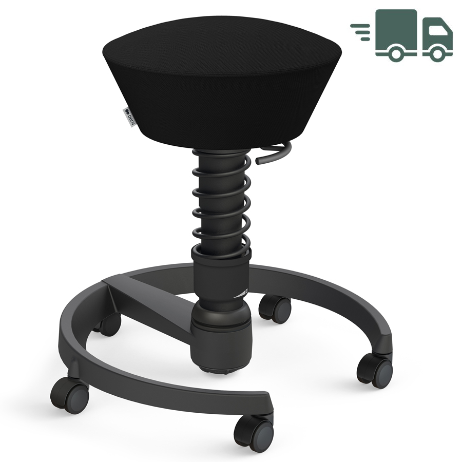 Aeris Swopper Select Wolle schwarz | Gestell schwarz | Rollen