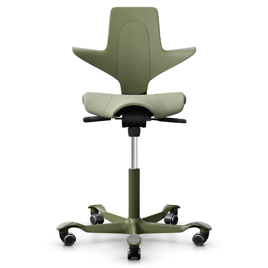 HAG CAPISCO PULS 8020 | Stehhilfe | Schale Moss | Sitzfläche Grün-Grau | Gestell Moss Grey