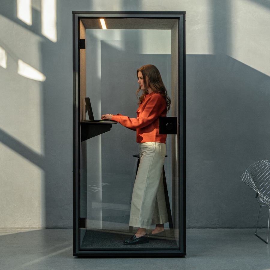 Berlin Acoustics Focus Akustikbox Telefonbox in Schwarz