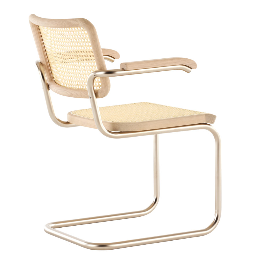JS. THONET S 64 V NORDIC 04 | Eiche weiß pigmentiert | Ansicht seitlich