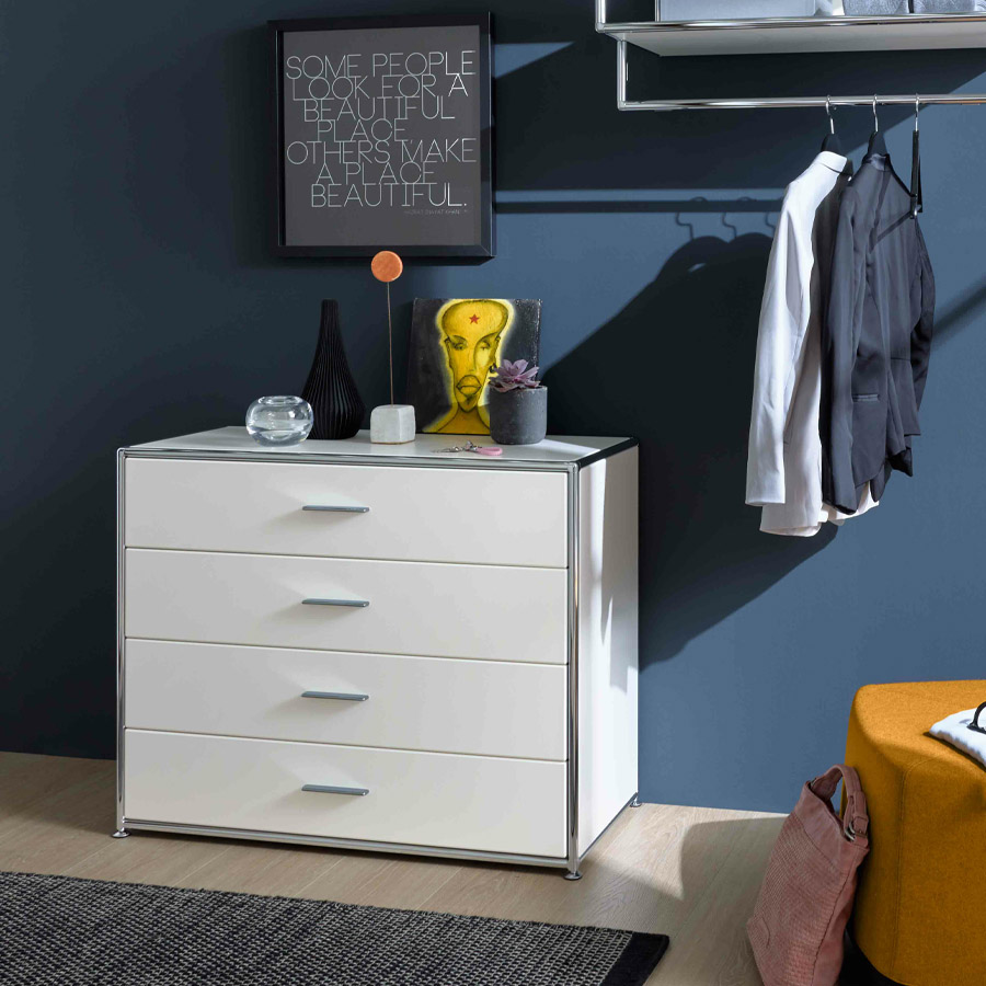 Bosse Solutions Sideboard weiß | 4 Schubladen