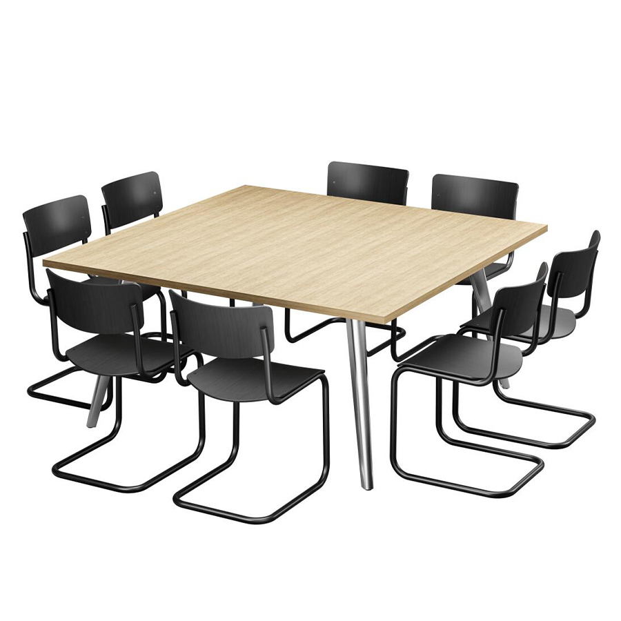Thonet 1545 Tisch Gestell alu verchromt