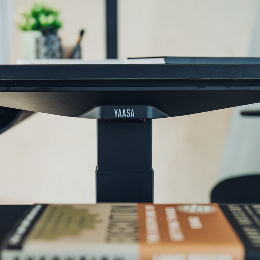 Yaasa Desk Expert Gestell schwarz, Tischplatte schwarz