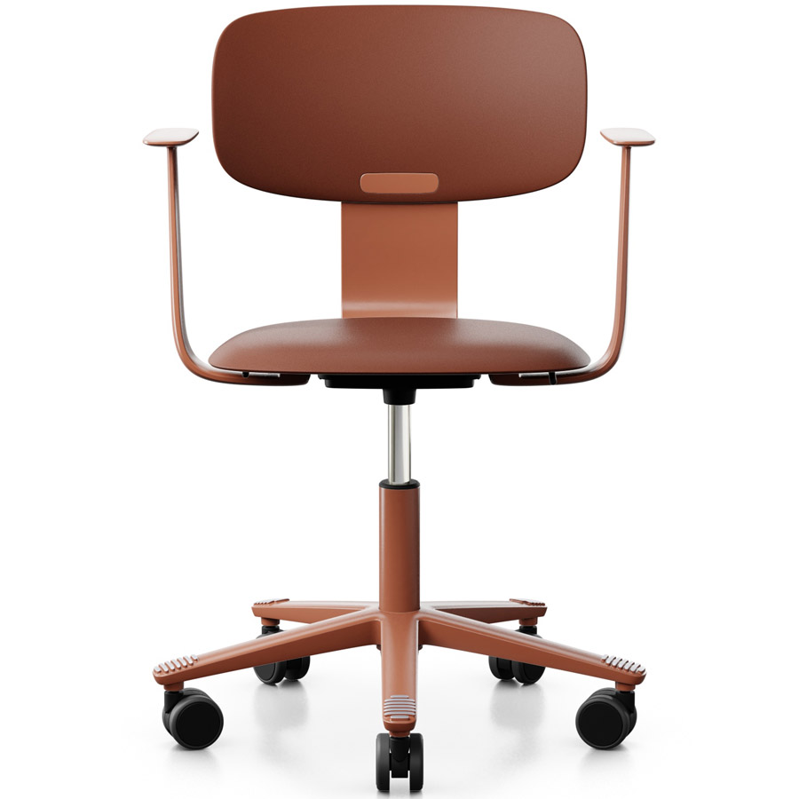HAG Tion 2100 Bürostuhl Chestnut mit Armlehnen - Sitz u. Rückenschale Kunststoff - Frontansicht