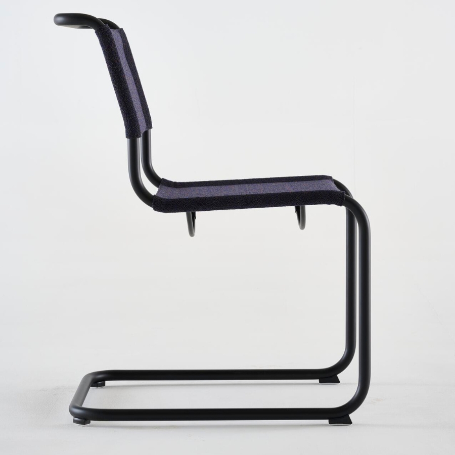 THONET Stahlrohr-Freischwinger S 33 V | Gestell schwarz | Stoffgewebe | Konfigurator