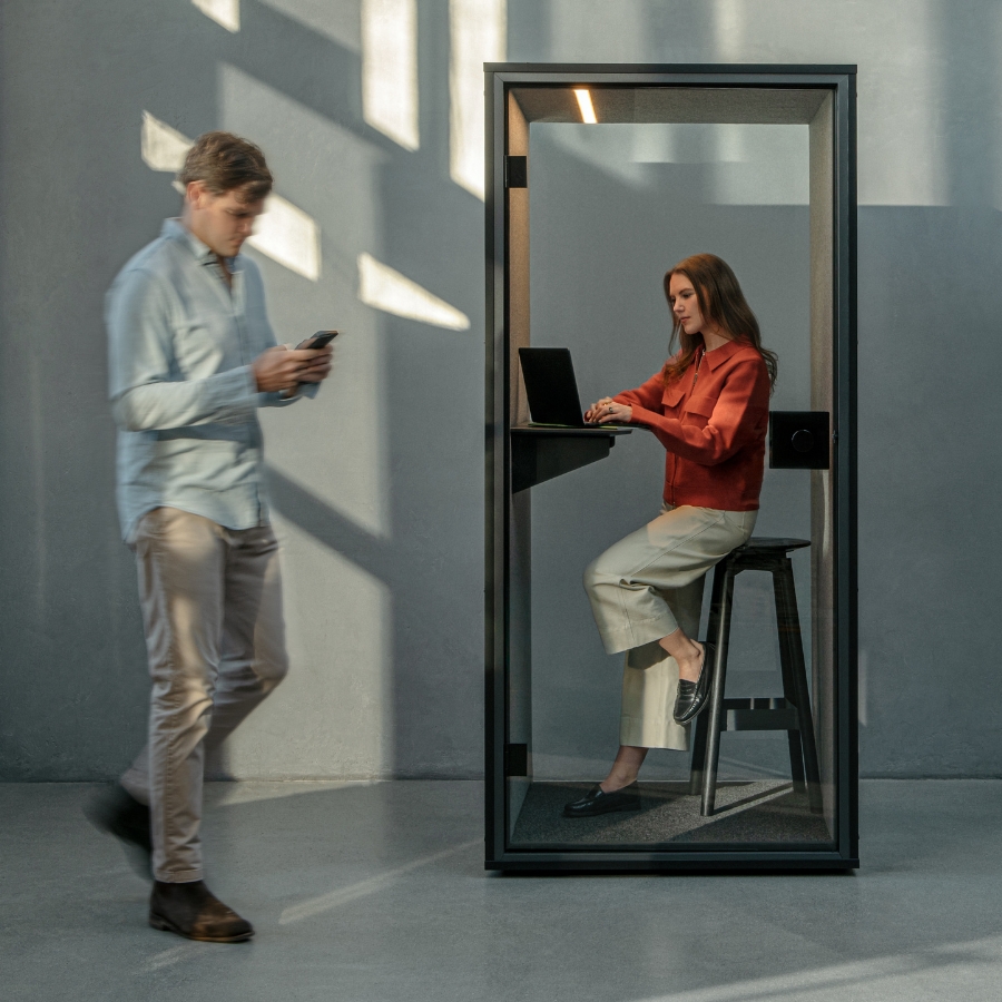 Berlin Acoustics Focus Akustikbox Telefonbox in Schwarz