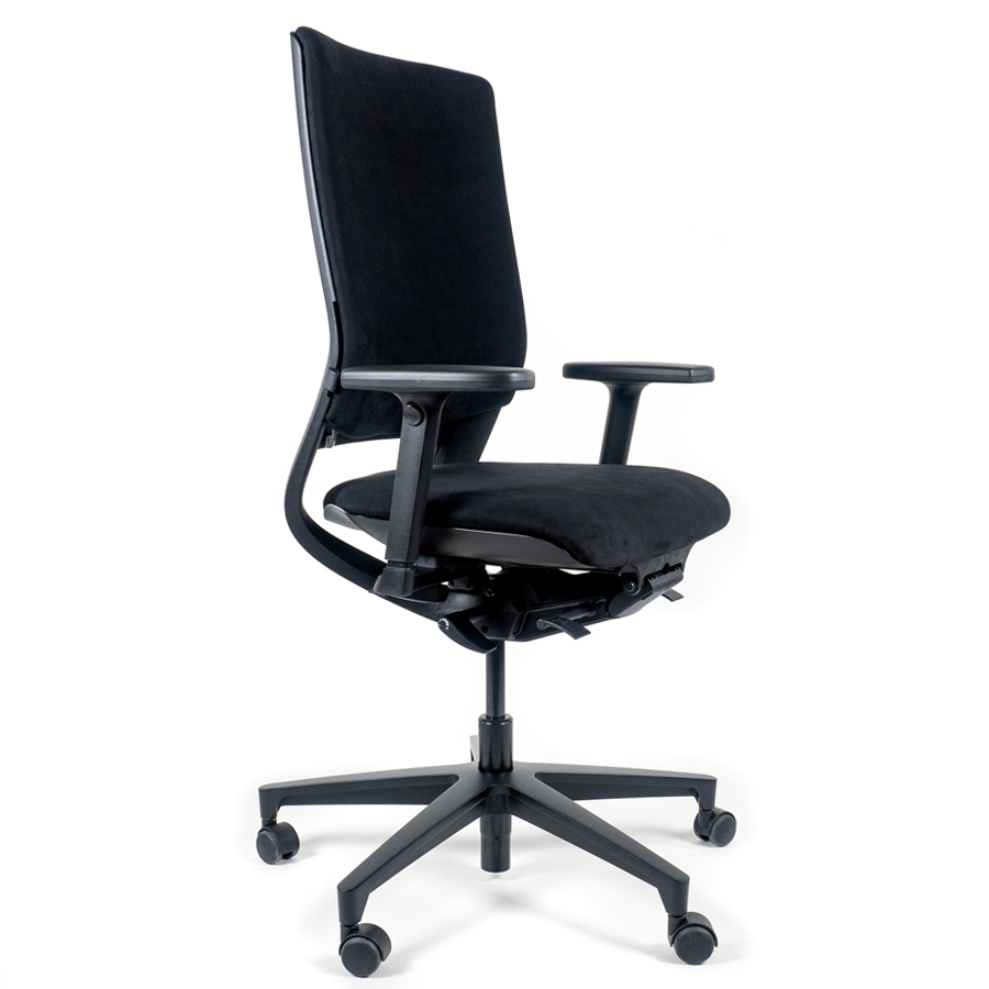 Klöber MERA 98 (mer98) schwarz mit hoher Rückenlehne gepolstert - Bezug Comfort schwarz