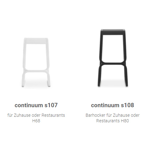 lapalma CONTINUUM Barhocker weiß