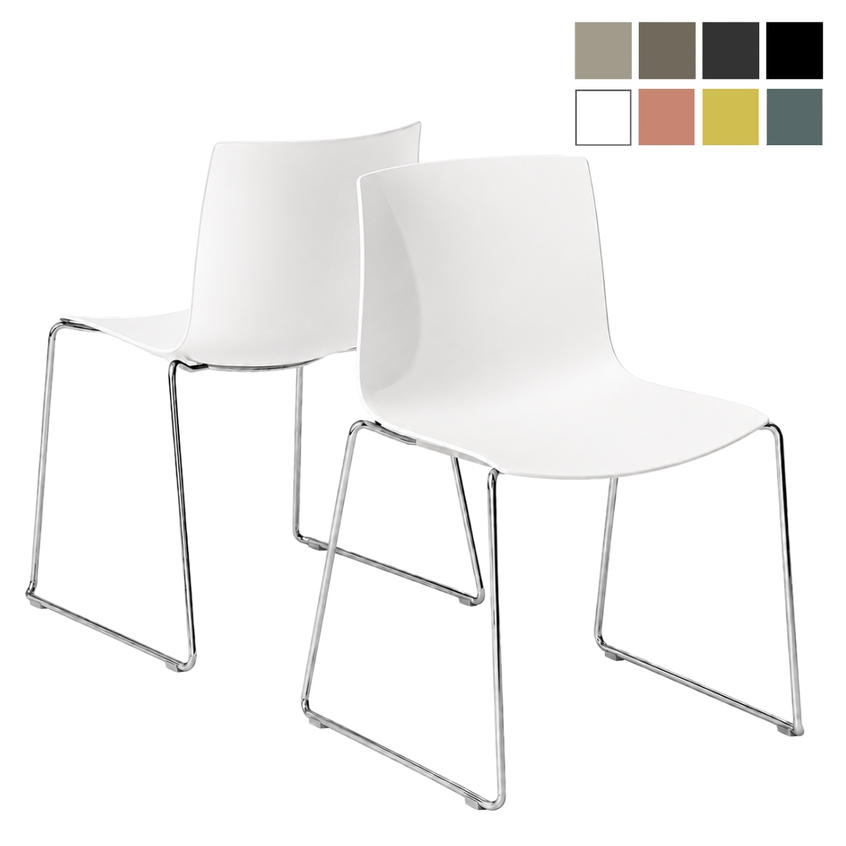 Arper CATIFA 46 0278 kufenstuhl einfarbig (1)