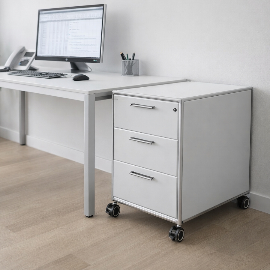 BOSSE Fast and Easy Rollcontainer 3-3-3 | 3 Schubladen | Tiefe 80 cm | Konfigurator