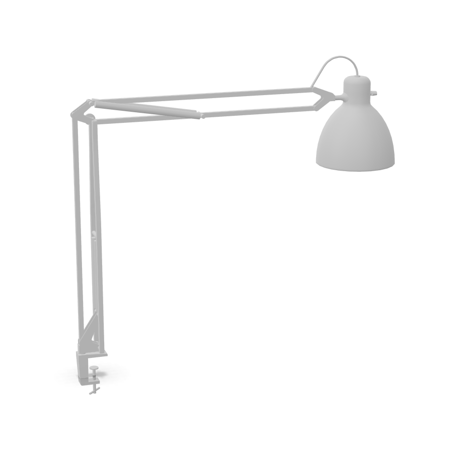GLAMOX L-1 weiß  mit Tischklemme