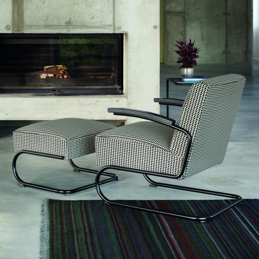 THONET S 411 H Freischwinger Hocker | Konfigurator