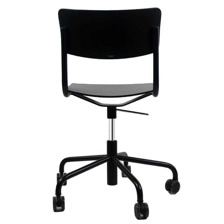 ABVERKAUF: THONET Drehsessel S 43 DR | leichte Mängel | Formholzschalen/Rollen und Gestell schwarz