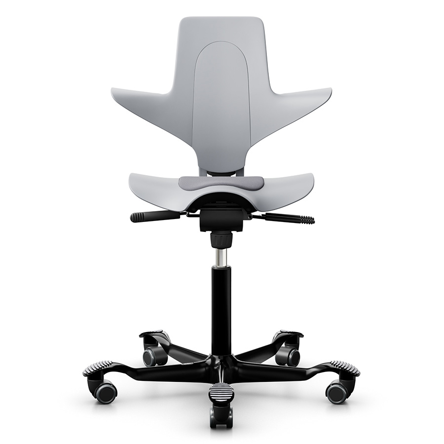 HAG Capisco Puls 8010 Grau mit Kissen Xtreme grau mit Gestell schwarz