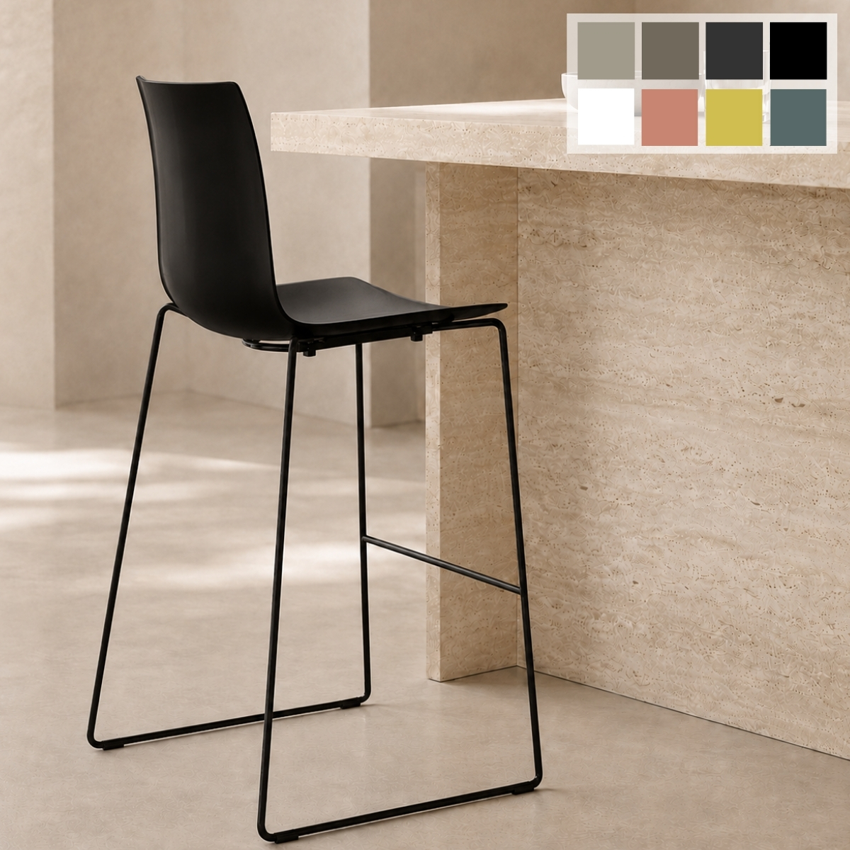 Arper CATIFA Barhocker  46 0471 einfarbig schwarz (1)