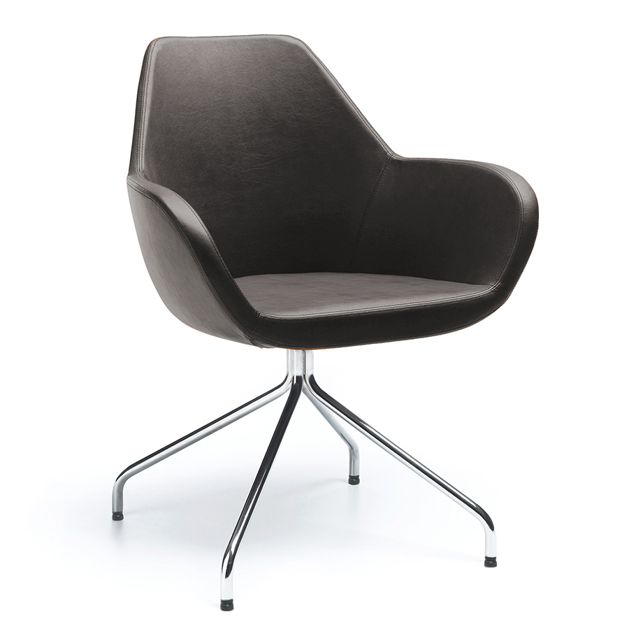 Profim Fan 10 HS Leder anthrazit mit Gestell chrom