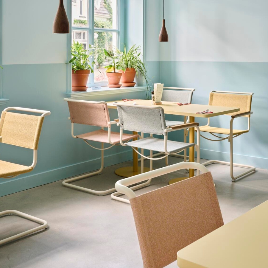 thonet s 34 v gestell perlweis