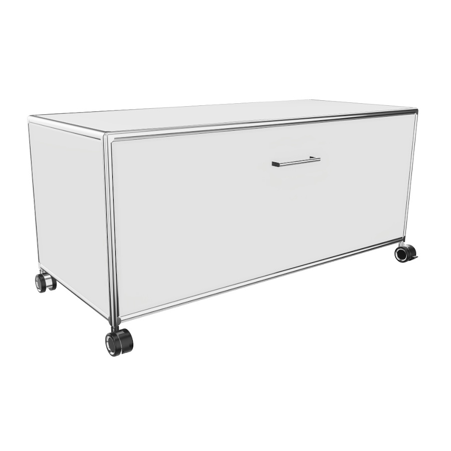 Bosse TV-Board 1 OH  Breite 100 cm in Melamin Weiß mit Klappe