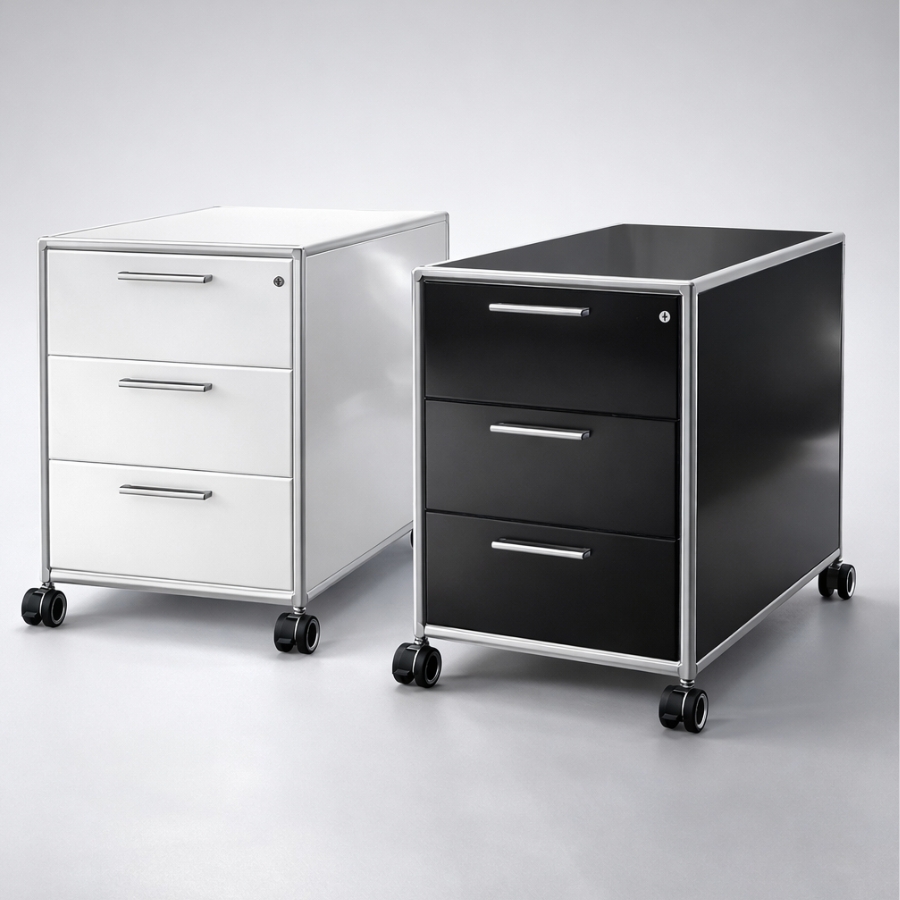 BOSSE Fast and Easy Rollcontainer 3-3-3 | 3 Schubladen | Tiefe 80 cm | Konfigurator
