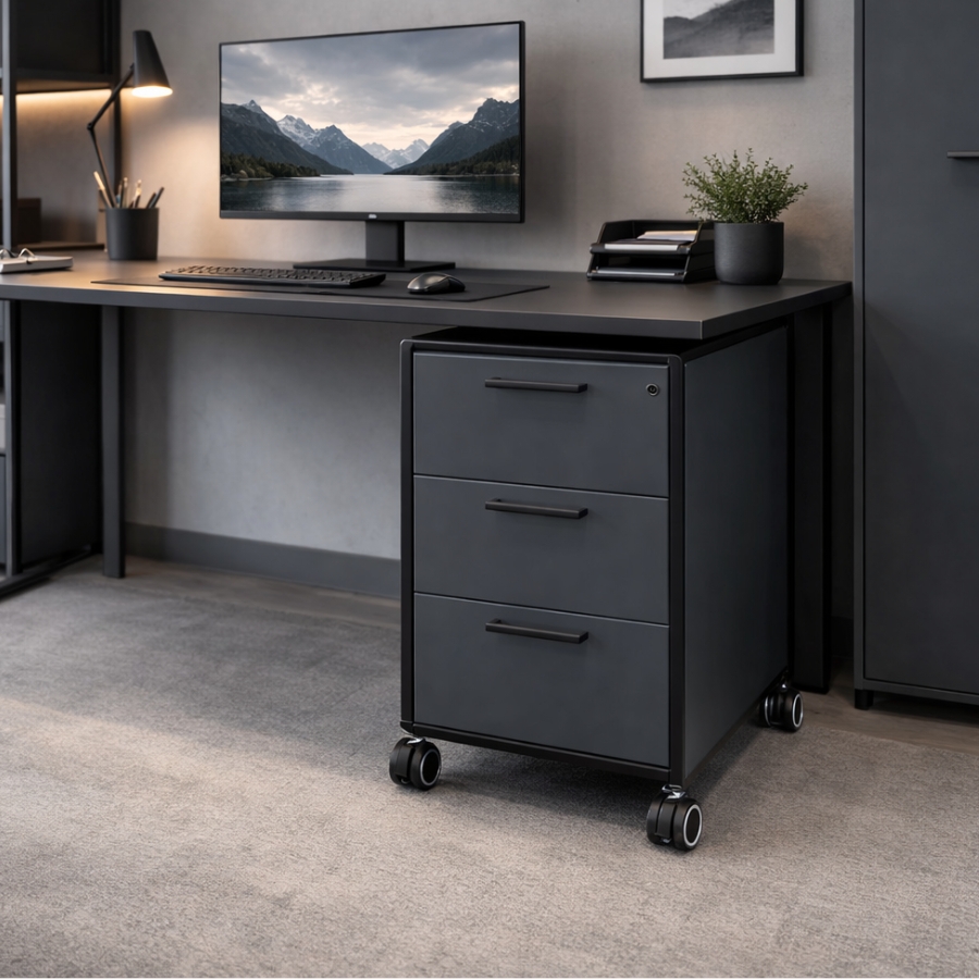 BOSSE Fast and Easy Rollcontainer 3-3-3 | 3 Schubladen | Tiefe 80 cm | Konfigurator