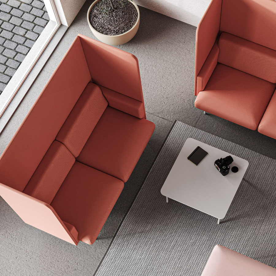 Bejot Fora FR 422W Akustiksofa Stoff Oceanic OOC05 Coral