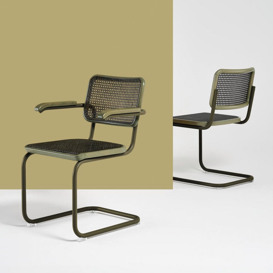 THONET S 64 V | Dark Melange Edition Herkner Konfigurator | Stahlrohr-Freischwinger