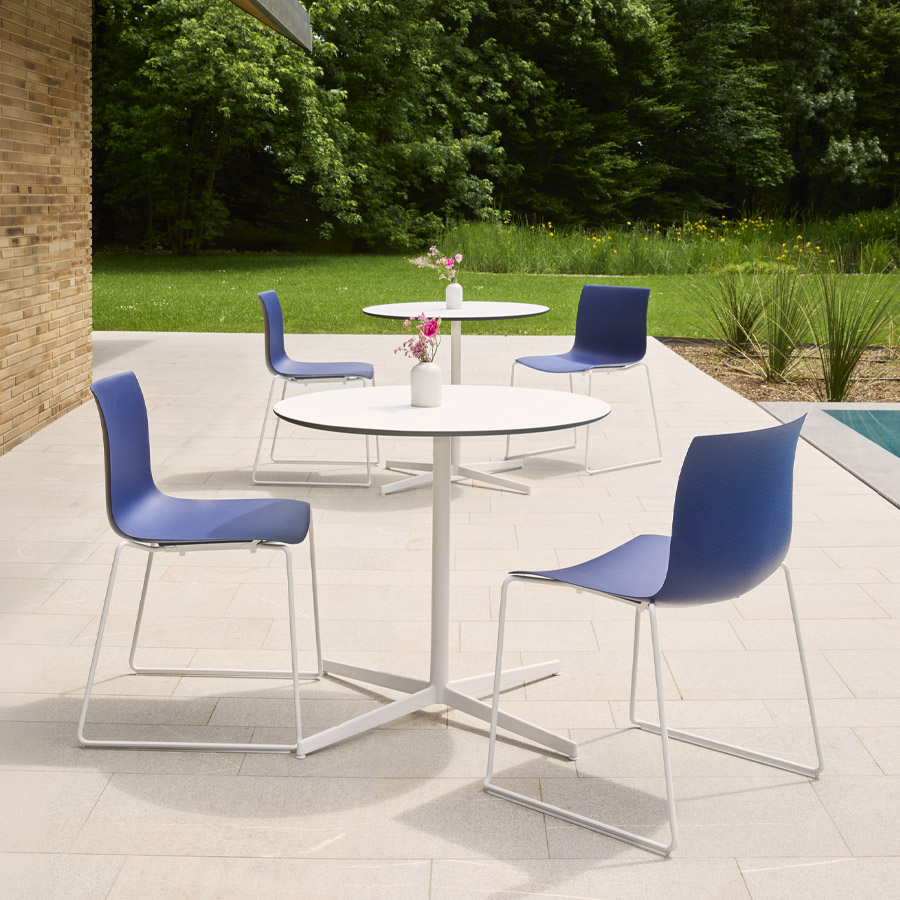 Arper CATIFA 46 0501 (RE) | einfarbig | Vierfuss | Esszimmerstuhl | Outdoor geeignet