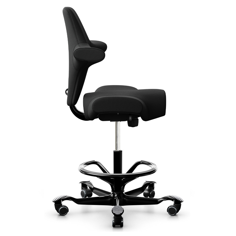 HAG Capisco 8106 Stoff Select schwarz | Stehhilfe mit Fußring