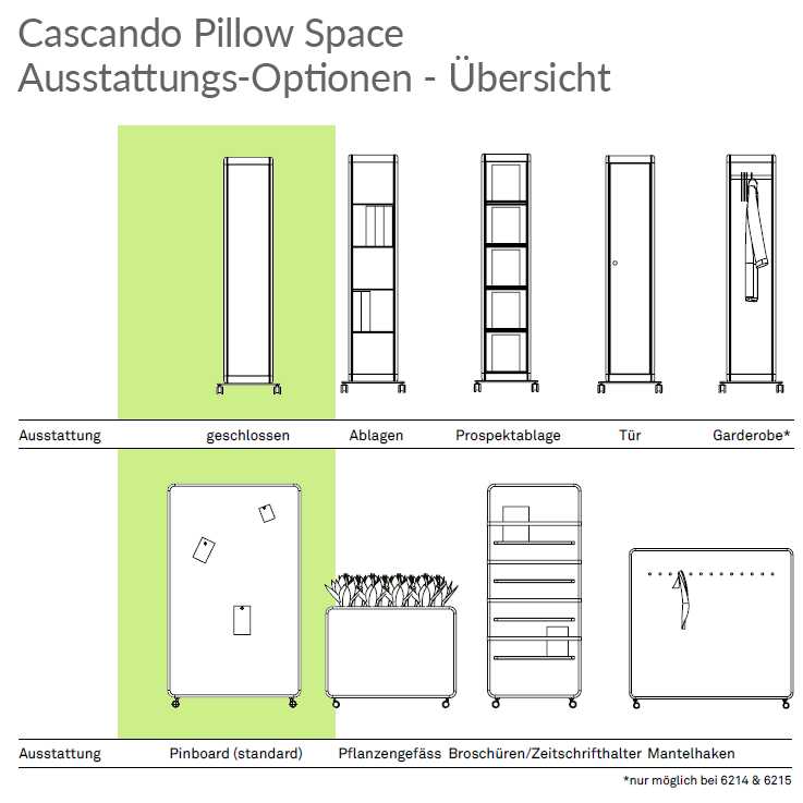 Cascando PILLOW SPACE XL RAUMTRENNER 193 cm Höhe