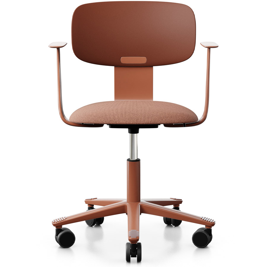 HAG Tion 2140 Bürostuhl Chestnut mit Armlehnen - Sitz Stoff Cura - Rückenschale Kunststoff - Frontansicht