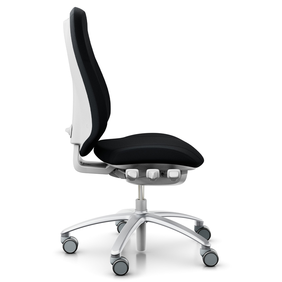 RH Mereo 300 silver-grey hohe Rückenlehne - Stoff Xtreme schwarz - Seitenansicht