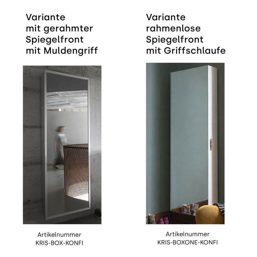 Kristalia BOX Spiegelschrank | Garderobe | Schuhregal | Konfigurator