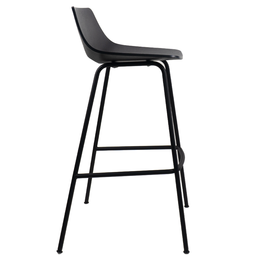 ABVERKAUF: THONET S 661 H Barhocker | Edelholz schwarz | Gestell schwarz matt