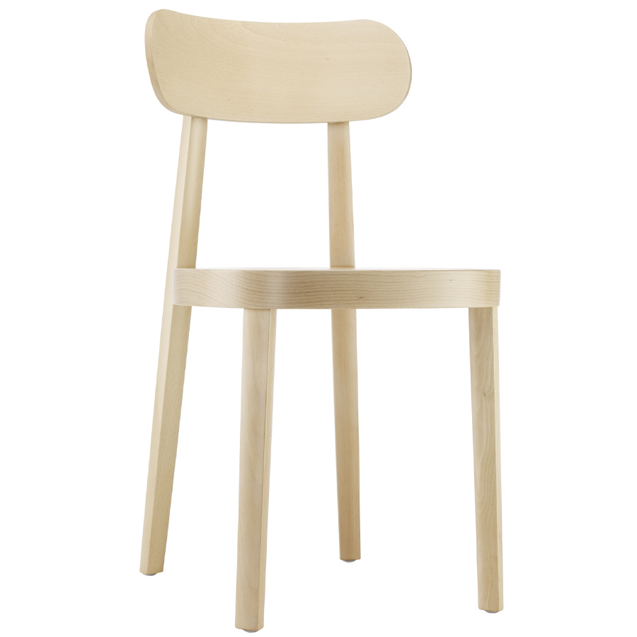 THONET 118 M Holzstuhl mit Muldensitz Buche gebeizt aufgehellt